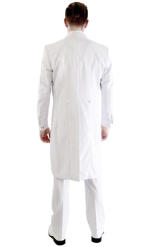 Ferrecci Men’s Regular Fit Peak Lapel White Tailcoat Tuxedo Set - Ferrecci USA 