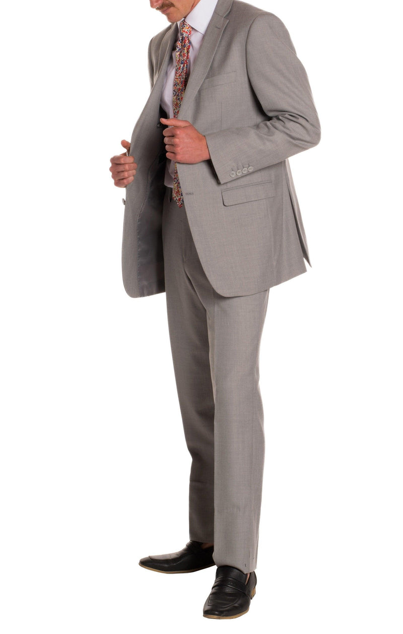Ford Light Grey Regular Fit 2 Piece Suit - Ferrecci USA 