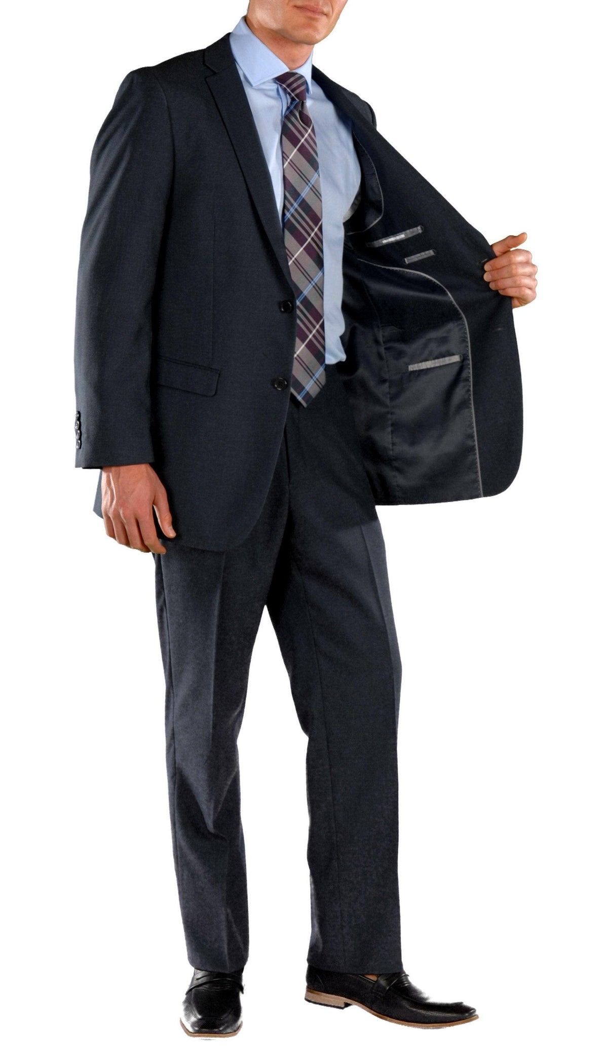 Ford Navy Blue Regular Fit 2 Piece Suit - Ferrecci USA 