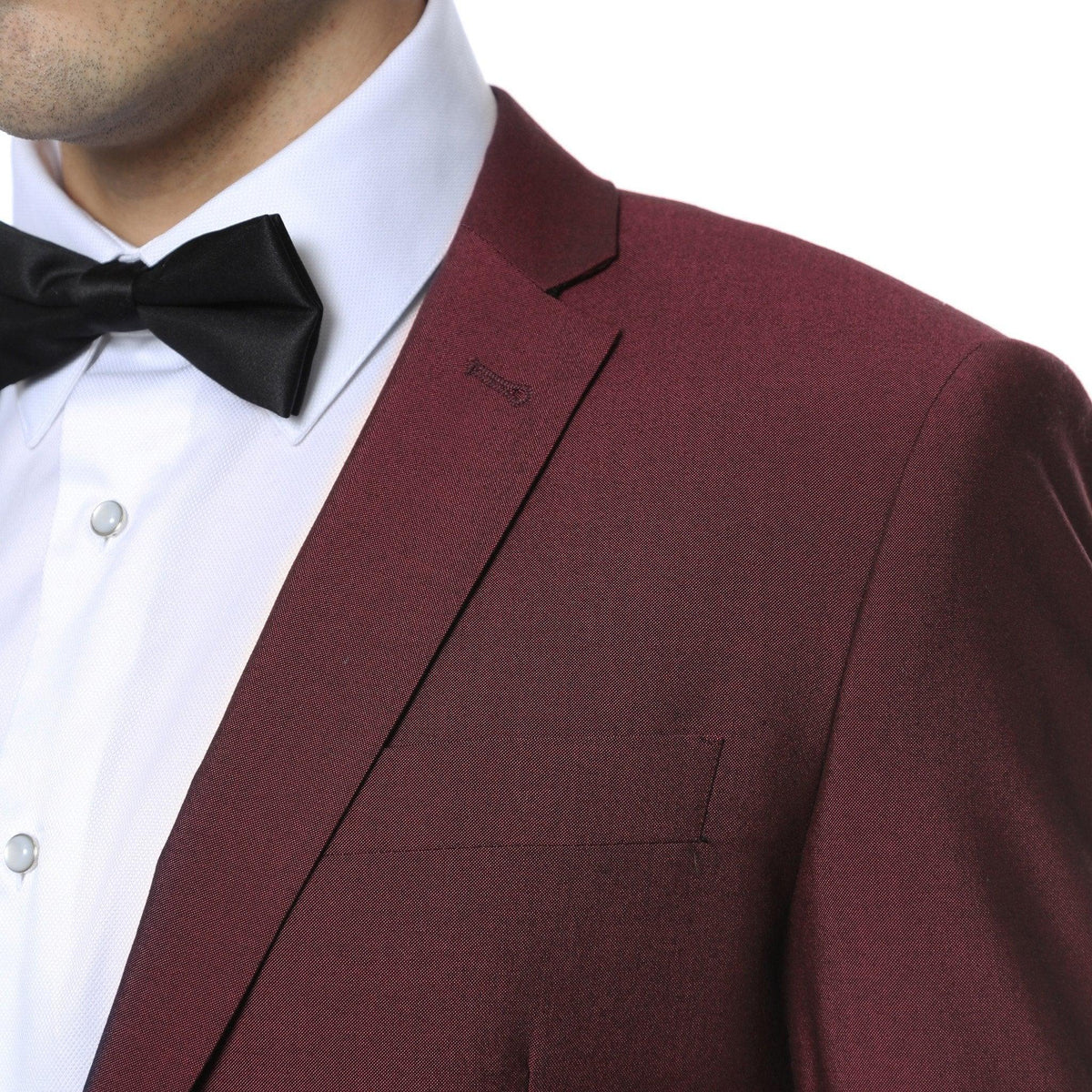 Hudson Burgundy Slim Fit 2 Piece Suit - Ferrecci USA 