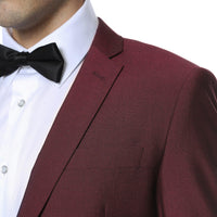 Hudson Burgundy Slim Fit 2 Piece Suit - Ferrecci USA 