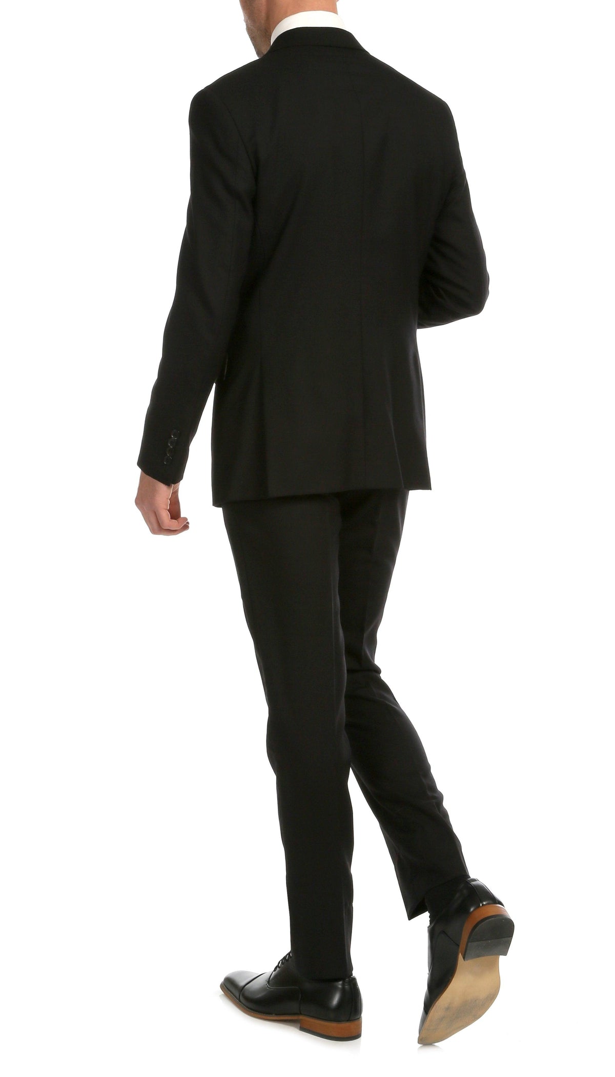 Mason Black Men's Premium 2 Piece Wool Slim Fit Suit - Ferrecci USA 