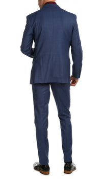 Mason Slate Men's Premium 2 Piece Wool Slim Fit Suit - Ferrecci USA 