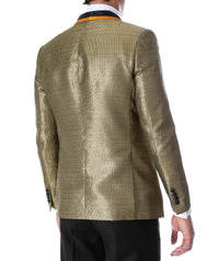 Men's Webber Black & Gold Modern Fit Shawl Collar Tuxedo Blazer - Young Man’s Prom Wear - Ferrecci USA 