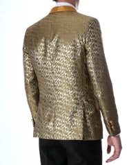 Men's Webber Gold Modern Fit Shawl Collar Tuxedo Blazer - Young Man’s Prom Wear - Ferrecci USA 