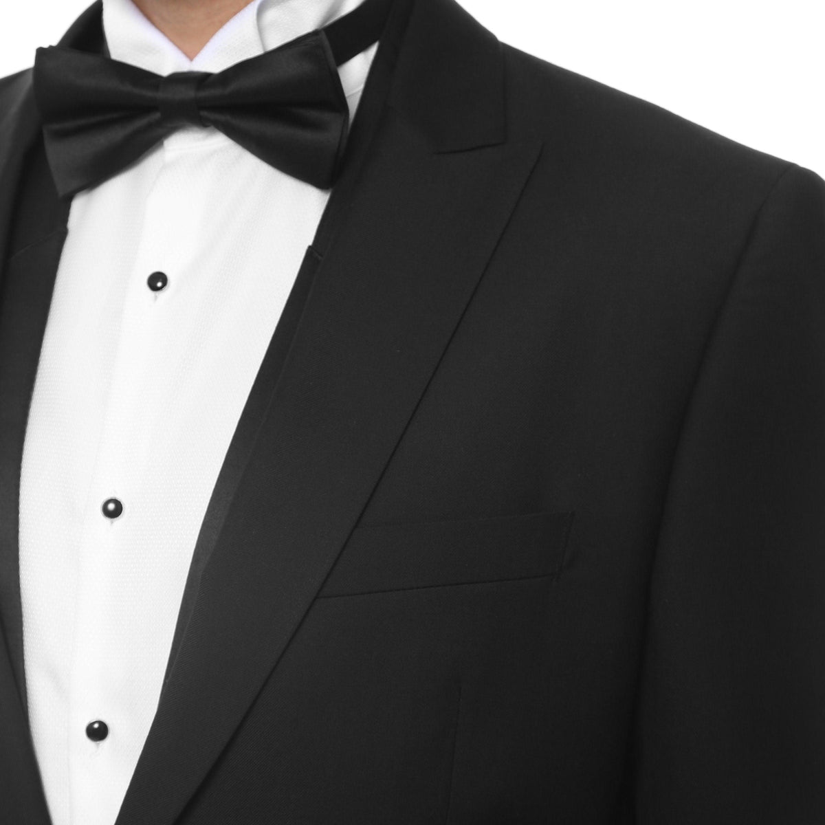 Mens Black Cutaway Regular Fit 2 Piece Tuxedo Suit - Ferrecci USA 