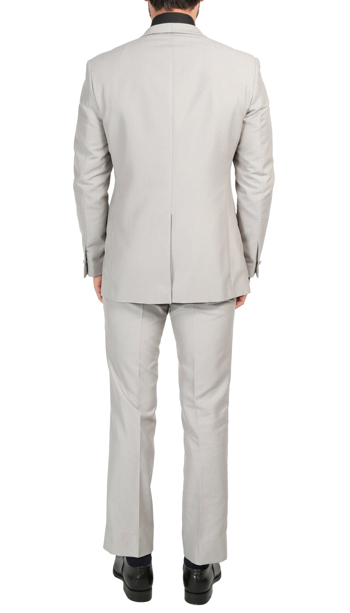 Mens Daxson Grey Slim Fit Shawl Collar 3pc Tuxedo - Ferrecci USA 