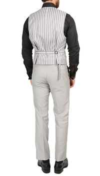 Mens Daxson Grey Slim Fit Shawl Collar 3pc Tuxedo - Ferrecci USA 