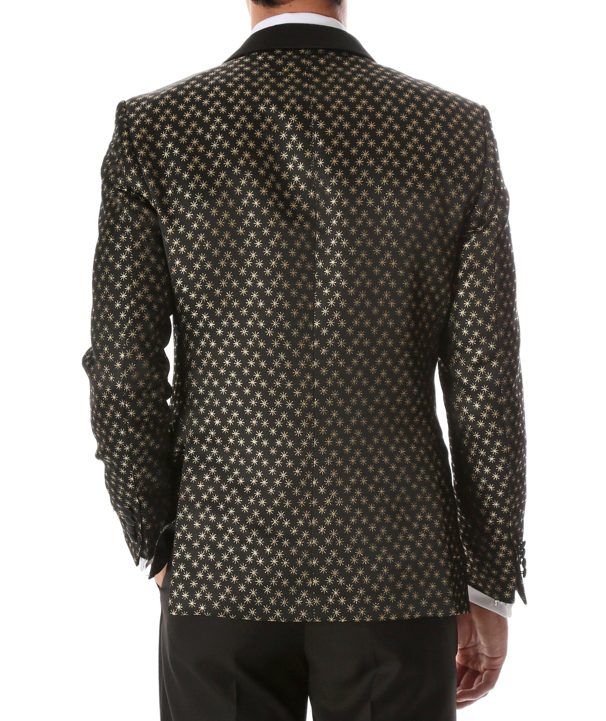 Mens Pronto Gold Star Modern Fit Tuxedo Blazer - Ferrecci USA 