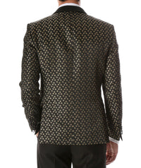 Mens Pronto Gold Star Modern Fit Tuxedo Blazer - Ferrecci USA 