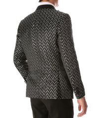 Mens Pronto Silver Star Modern Fit Tuxedo Blazer - Ferrecci USA 
