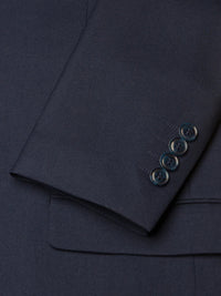 JAX Men's Navy Blue 3-Piece Slim Fit Suit – 2-Button Notch Lapel