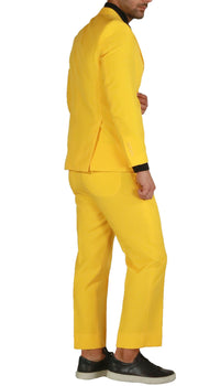 Paul Lorenzo Mens Yellow Slim Fit 2 Piece Suit - Ferrecci USA 