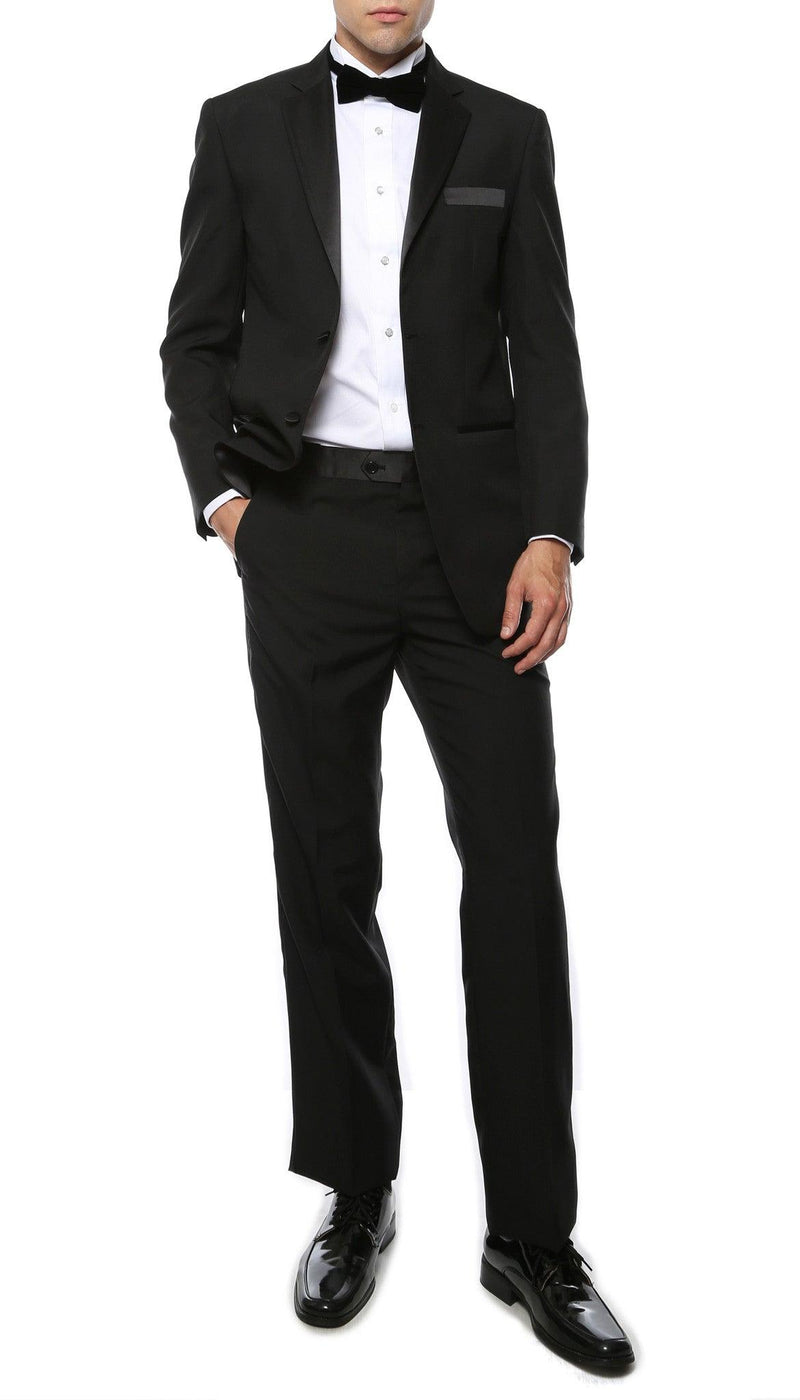 Paul Lorenzo MMTUX Black Regular Fit 2pc Tuxedo - Ferrecci USA 