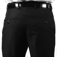 Premium Mens MP101 Black Regular Fit Dress Pants - Ferrecci USA 