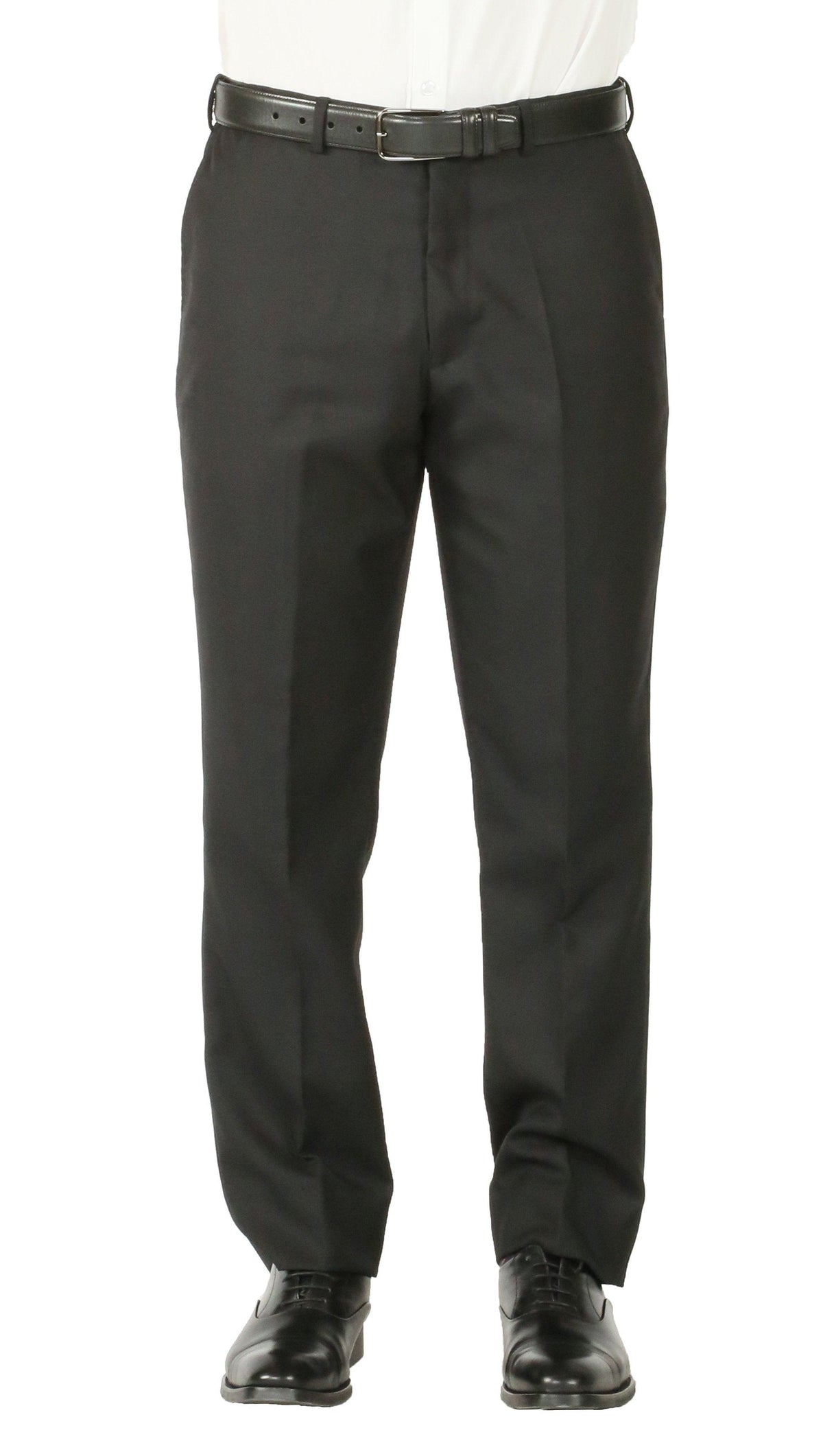 Rod Premium Black 2 Piece Wool Suit Stain Resistant Traveler Suit with 2 Pairs of Pants - Ferrecci USA 