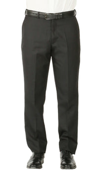 Rod Premium Black 2 Piece Wool Suit Stain Resistant Traveler Suit with 2 Pairs of Pants - Ferrecci USA 