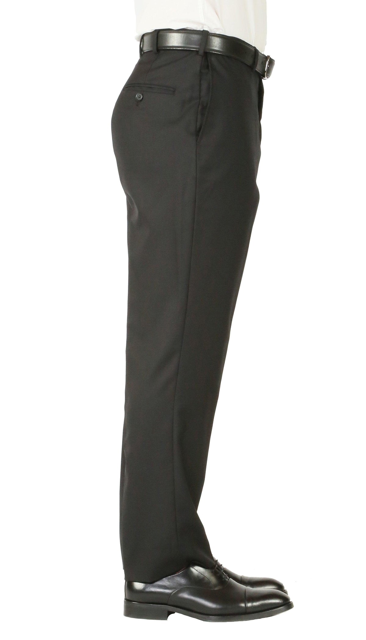 Rod Premium Black 2 Piece Wool Suit Stain Resistant Traveler Suit with 2 Pairs of Pants - Ferrecci USA 