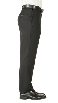 Rod Premium Black 2 Piece Wool Suit Stain Resistant Traveler Suit with 2 Pairs of Pants - Ferrecci USA 