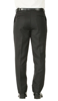 Rod Premium Black 2 Piece Wool Suit Stain Resistant Traveler Suit with 2 Pairs of Pants - Ferrecci USA 