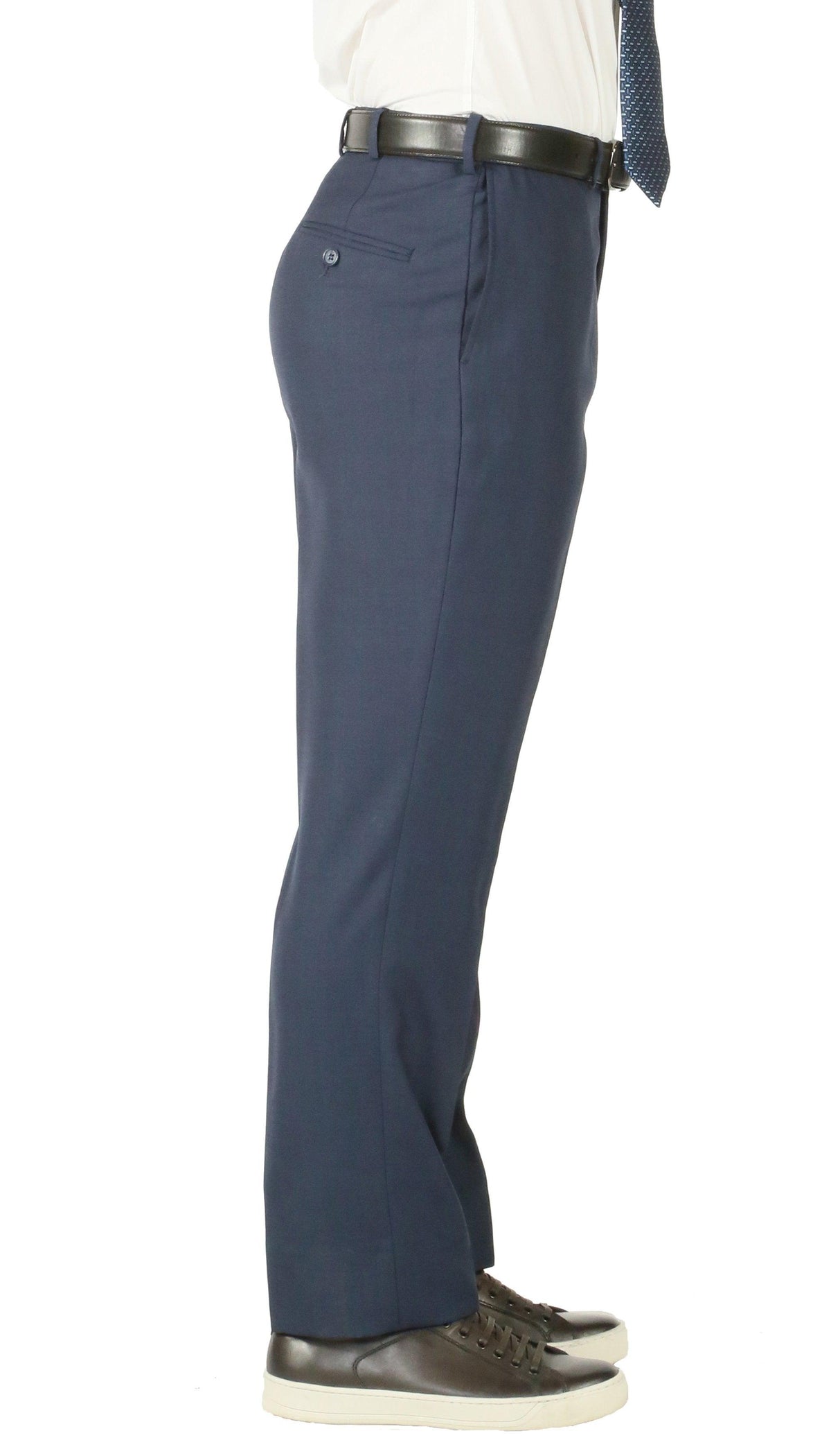 Rod Premium Blue Wool 2 Piece Suit Stain Resistant Traveler Suit - w 2 Pairs of Pants - Ferrecci USA 