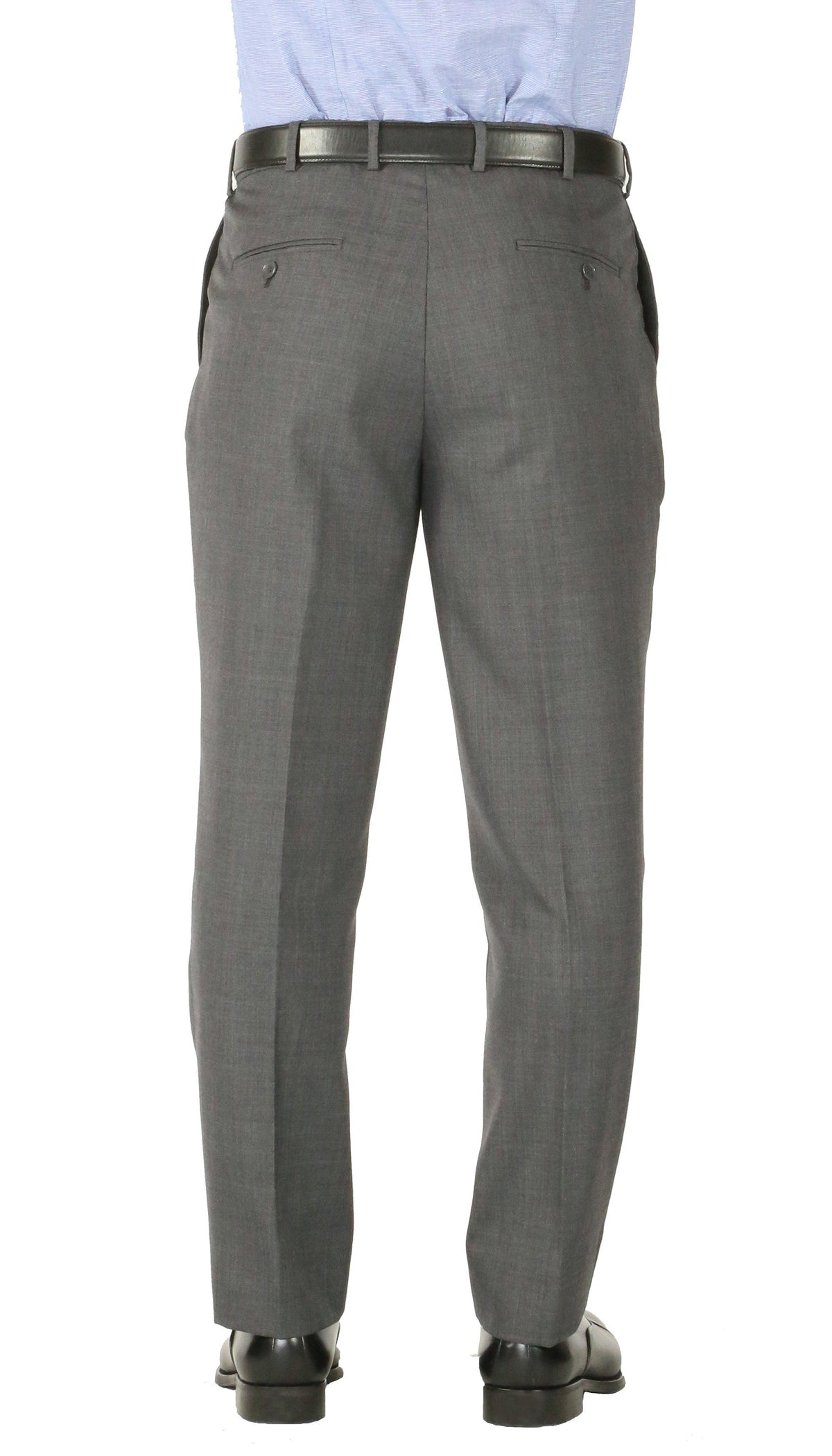 Rod Premium Grey Wool 2pc Stain Resistant Traveler Suit - w 2 Pairs of Pants - Ferrecci USA 