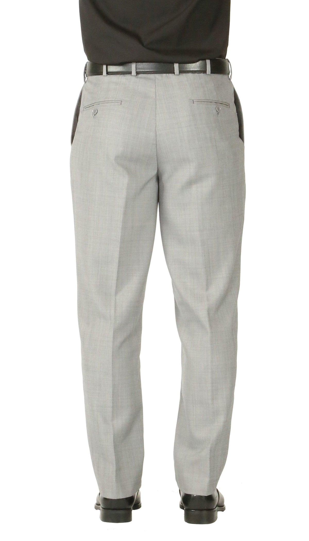 Rod Premium Light Grey Wool 2 Piece Suit Stain Resistant Traveler Suit - w 2 Pairs of Pants - Ferrecci USA 