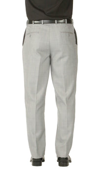 Rod Premium Light Grey Wool 2 Piece Suit Stain Resistant Traveler Suit - w 2 Pairs of Pants - Ferrecci USA 