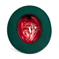 Crushable Hunter Green 100% Australian Wool Fedora Hat