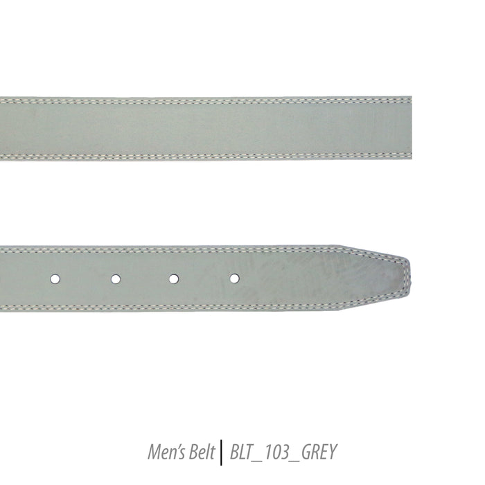Ferrecci Mens 100% Genuine 103 Grey Leather Belt - One size Fits All - FHYINC best men's suits, tuxedos, formal men's wear wholesale