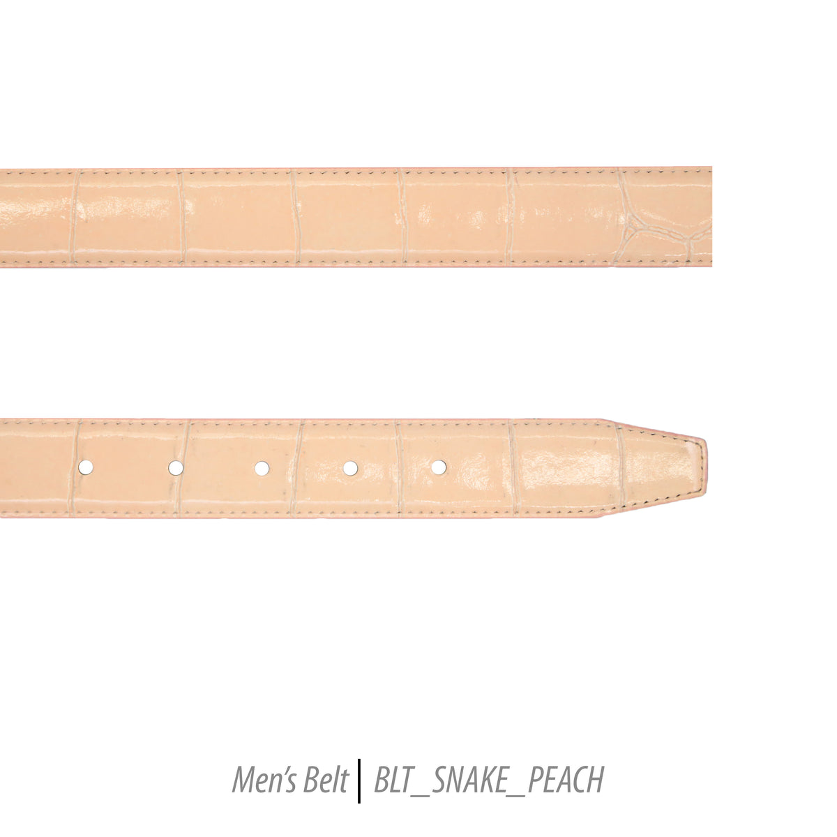 Ferrecci Mens 100% Genuine Leather Peach Belt w/Snake Top - One size Fits All - FHYINC best men's suits, tuxedos, formal men's wear wholesale