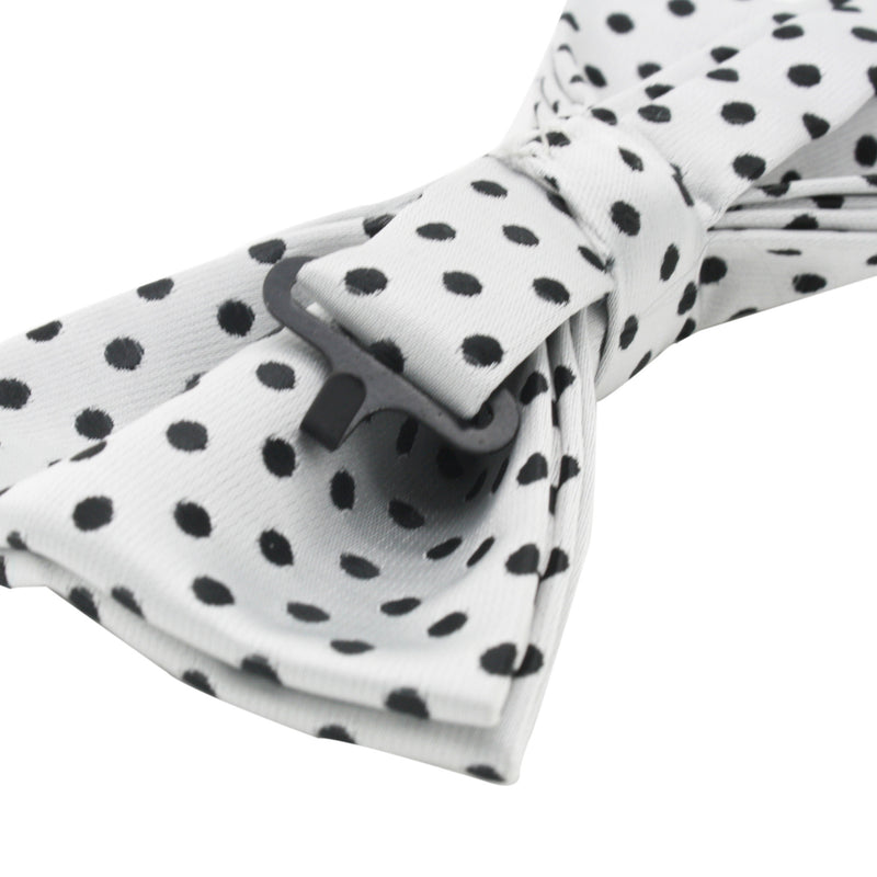Turner White and Black Polkadot Bow Tie - FHYINC best men's suits, tuxedos, formal men's wear wholesale