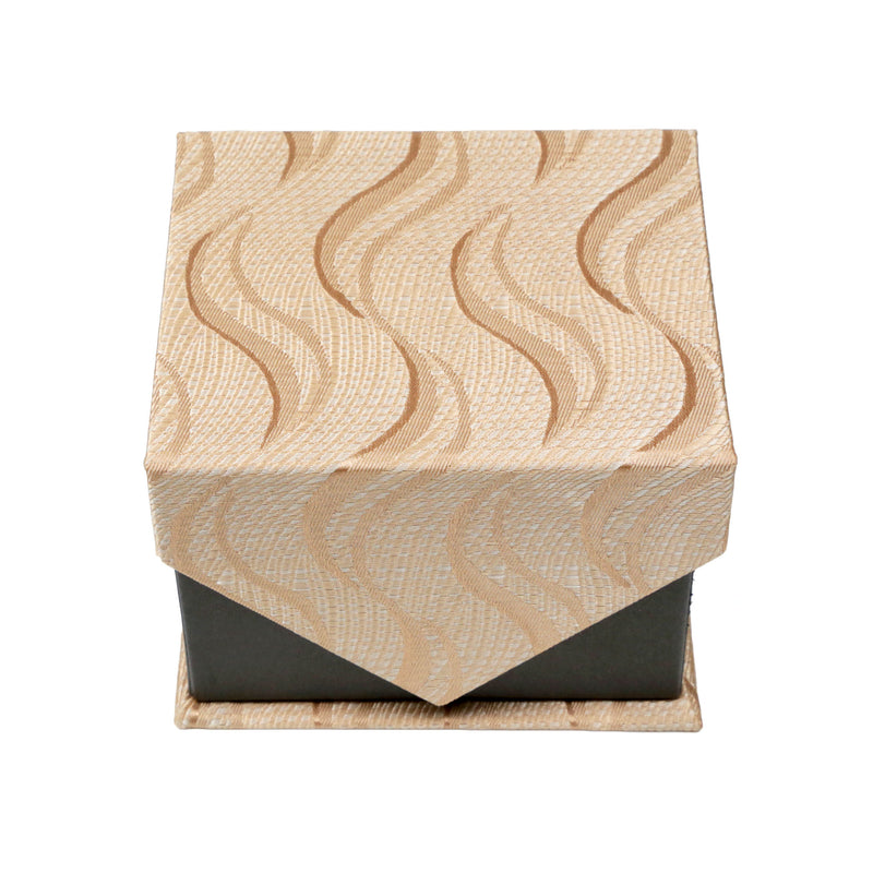 Men's Tan-Brown Wavy Pattern Design 4-pc Necktie Box Set - FHYINC best men's suits, tuxedos, formal men's wear wholesale