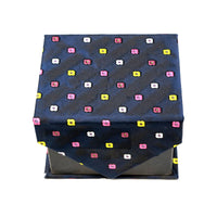 Men's Navy Blue Floral Pattern Design 4-pc Necktie Box Set - FHYINC best men's suits, tuxedos, formal men's wear wholesale