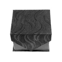 Men's Black-Black Wavy Pattern Design 4-pc Necktie Box Set - FHYINC best men's suits, tuxedos, formal men's wear wholesale