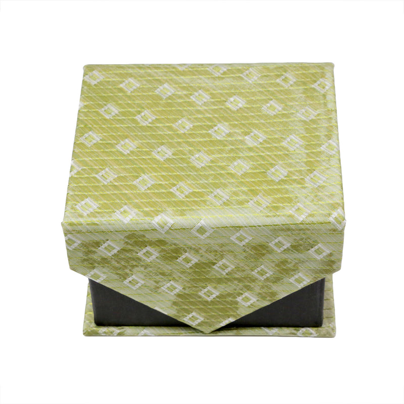 Men's Green-Green Striped Pattern Design 4-pc Necktie Box Set - FHYINC best men's suits, tuxedos, formal men's wear wholesale