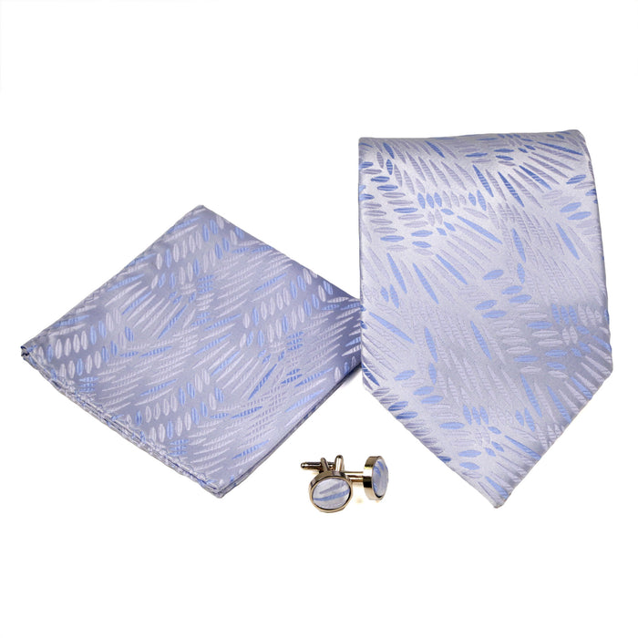 Men's Grey Lavender Scattered Pattern Design 4-pc Necktie Box Set - FHYINC best men's suits, tuxedos, formal men's wear wholesale