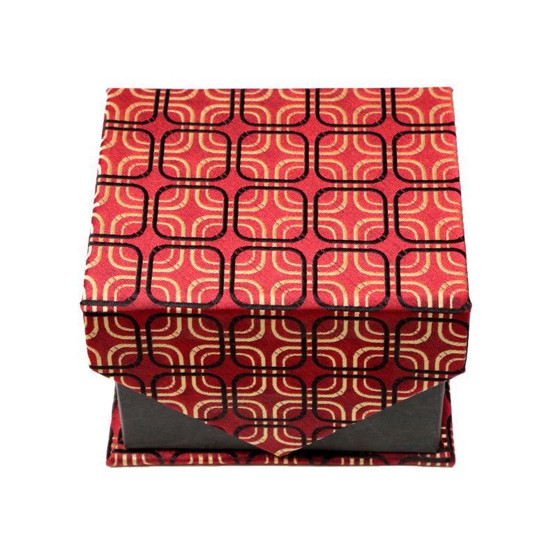 Men's Classic Red-Yellow Layered Design 4-pc Necktie Box Set - FHYINC best men's suits, tuxedos, formal men's wear wholesale