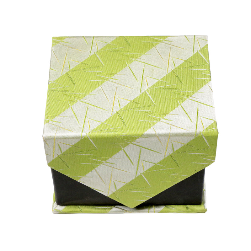 Men's Green-Silver Scattered Striped Design 4-pc Necktie Box Set - FHYINC best men's suits, tuxedos, formal men's wear wholesale