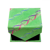 Men's Green-Red Wavy Striped Pattern Design 4-pc Necktie Box Set - FHYINC best men's suits, tuxedos, formal men's wear wholesale