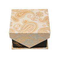 Men's Tan Paisley Pattern Design 4-pc Necktie Box Set - FHYINC best men's suits, tuxedos, formal men's wear wholesale