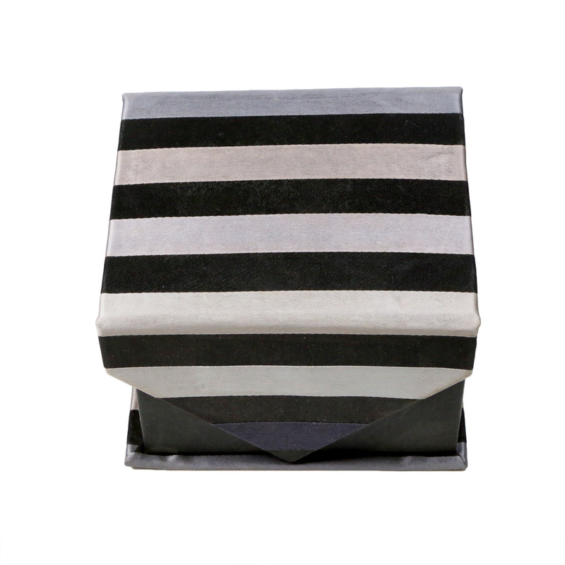 Men's Classic Black-Blue Striped Design 4-pc Necktie Box Set - FHYINC best men's suits, tuxedos, formal men's wear wholesale