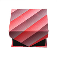 Men's Red Striped Geometric Pattern Design 4-pc Necktie Box Set - FHYINC best men's suits, tuxedos, formal men's wear wholesale