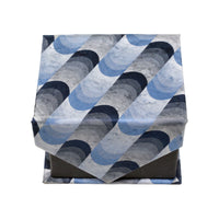 Men's Blue/Black Circle Geometric Pattern Design 4-pc Necktie Box Set - FHYINC best men's suits, tuxedos, formal men's wear wholesale