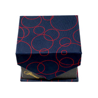 Men's Navy-Red Bubbly Pattern Design 4-pc Necktie Box Set - FHYINC best men's suits, tuxedos, formal men's wear wholesale