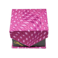 Men's Funky Magenta-Purple Distorted Square Pattern Design 4-pc Necktie Box Set - FHYINC best men's suits, tuxedos, formal men's wear wholesale