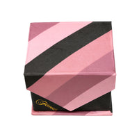 Men's Pink Striped Geometric Pattern Design 4-pc Necktie Box Set - FHYINC best men's suits, tuxedos, formal men's wear wholesale