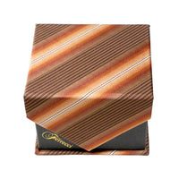 Men's Classic Brown-White Pattern Design 4-pc Necktie Box Set - FHYINC best men's suits, tuxedos, formal men's wear wholesale