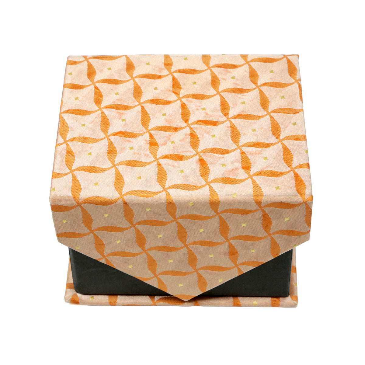 Men's Orange Geometric Pattern Design 4-pc Necktie Box Set - FHYINC best men's suits, tuxedos, formal men's wear wholesale