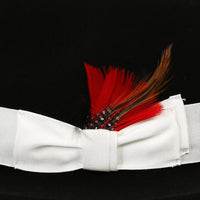 Crushable Fedora Hat in Black With White Band